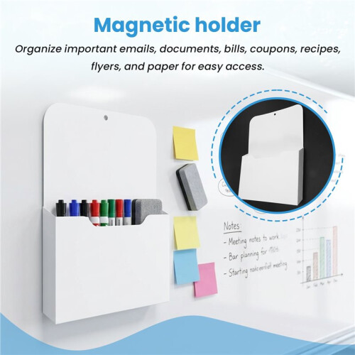 Practical Magnetic Wall File Holders  Holder Whiteboard Versatile Storage Box Desktop Container Easy to Store 2