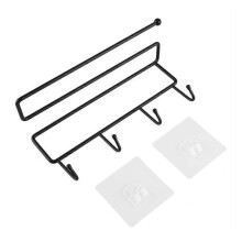Iron Wall Mount Storage Rack Suitable For Daily Bathrooitchen Organization Use