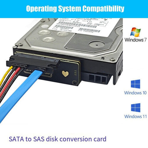 Conversor de Adaptador  para SAS de Mesa 6 Gbps  (7 e 15) 22 Pinos Macho para Placa de Expansão SAS de 29 Pinos para HDD SAS de 2,5 Polegadas 2