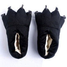 (Black Shoes, L(Adult)) Adults Kids Cosplay Costume Slippers Claw Paw Shoes Cartoon Home Indoor Animal