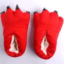 (Red Shoes, M(Adult)) Adults Kids Cosplay Costume Slippers Claw Paw Shoes Cartoon Home Indoor Animal