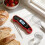 (Red)Foldable Probe Food Thermometer With Waterproof Design For Kitchen And Barbecue Use 5