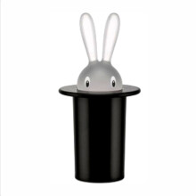 (Black)Magic Bunny Design Toothpick Holder Thermoplastic Resin Kitchen Living Use Room