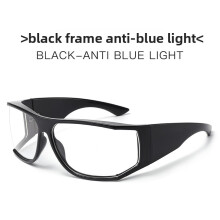 (Black Transparent)Elegantes Gafas de Sol Modernas Hombres Mujeres Uv400 Protección Ciclismo Aire Libre Gafas Moda