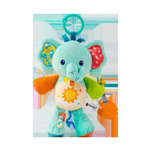 (Blue)Elephant Lion Dog Plush Rattle Toy With Sound And Hanging Design For Baby Play