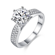 (6)Hochwertiger Damen Hochzeit Verlobungsring Geburtstag Geschenke Mode Accessoires