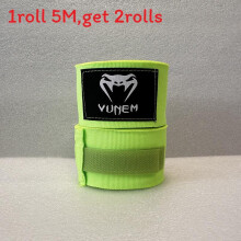 (Green)Envoltórios de boxe Venum Kontact 10m com material respirável para treinamento de sparring e