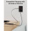 2X Tomada de Parede USB-C com GaN PD20W, USB-C e USB-A, Cabo Retrátil USB-C para Interface para , Resistente A Adulteração, 15A 125V, Preta 8
