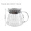Kaffeekanne Glas 300 ml mit Gummiabdeckung 12
