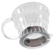 Kaffeekanne Glas 300 ml mit Gummiabdeckung