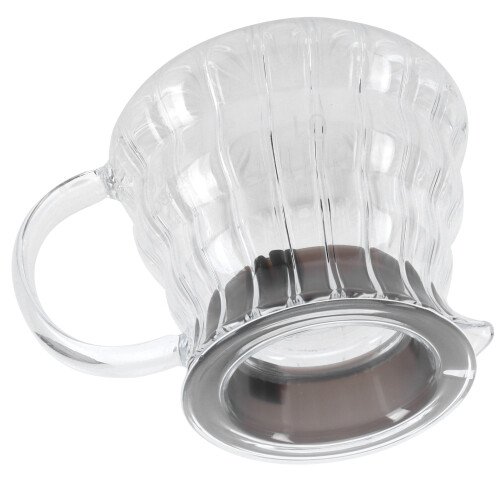Kaffeekanne Glas 300 ml mit Gummiabdeckung