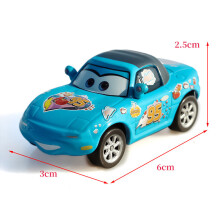 (Blue MK Fan TIN)Cars Movie Alloy Race Car Toy With Inertia Drive For Kids Play And Collection