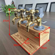 (Three Heads)Dispensador de vino de whisky con diseño creativo y acabado en madera regalo duradero