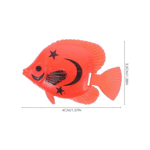 10pcs Lifelike Plastic Floating Fish Landscape Aquarium Ornament Random Pattern 1