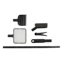 Kit di spazzole per la pulizia dell'acquario 4 in 1 con manico lungo, ideale per mini acquari in vetro.