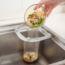 Disposable Kitchen Sink Mesh Bag Set with 1 Rack and 30 Filter Bags