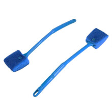 2 spazzole per la pulizia di piante e alghe per acquario in vetro, colore blu.