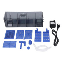 Aquarium Pro Fish Tank Double Hanging Filter Power Waterfall Filtration System for Home 3pcs black