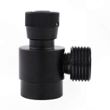 Adaptador de gas M10X1 a W21.8-14 para conexiones de cilindros de CO2 y argón, color negro.