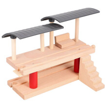 Plataforma de tren de juguete de dos niveles para armar uno mismo, accesorio para vías de tren