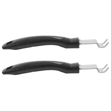 elevadores de parrilla de acero inoxidable para barbacoa con asa de fácil agarre, ideales para aficionados a la barbacoa.