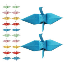 100 sztuk ręcznie robionych girland z papieru origami w kształcie żurawia na wesele i rocznicę