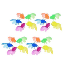 60 figuras de peces dorados multicolores para la decoración del acuario de juego de los niños