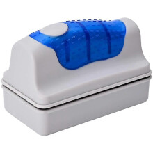 Spazzola magnetica blu di piccole dimensioni per la pulizia del vetro dell'acquario (S)