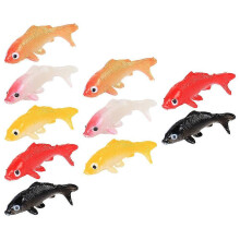 12 piezas de carpas artificiales, modelos de peces falsos para decoración de acuarios.
