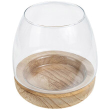 Acuario de escritorio de cristal transparente para peces betta (1 juego)