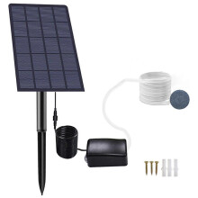 Bomba de oxígeno solar ABS para acuario, fuente de alimentación, accesorio para pecera