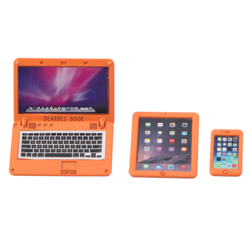 Puppenhaus Mini Laptop Tablet Handy Spielset 2