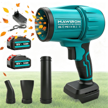 Handheld Cordless Leaf Blower 18V, Strong Wind Blower with 3 Nozzles for Garden Patio Car Cleaning