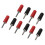 5 Sets Nickel Plated Brass Banana Plug Straight 2mm Spring Panel Socket J.10001 Red Black 1