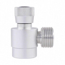 Adaptador de recarga de CO2 para cilindros de gas argón, convertidor de rosca M10X1 a W21.8-14, color plata.