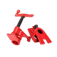 1 Set Steel Cast Pipe Clamp Kit for Woodworking Gluing Projects 25-26 Inch