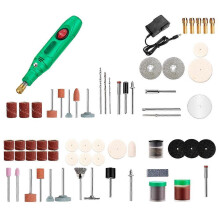 Mini kit de herramientas rotativas eléctricas: grabadora, pulidora, amoladora, taladro, enchufe europeo.