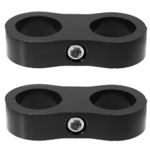 Abrazaderas de manguera de aluminio negro de 20 mm para modificación de automóviles, resistentes, 2 unidades, 5,70 x 2,50 x 1,00 cm.
