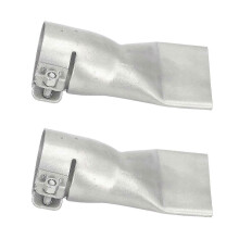Boquilla de soldadura plana de boca ancha de 40 mm, 2 unidades, punta de pistola de calor de acero inoxidable de 25-26