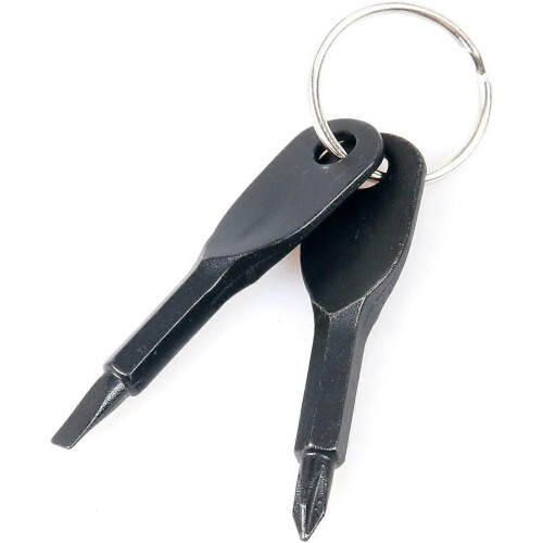 Pocket Screwdriver Keyring Tool Flathead & Cross Screwdriver Keychain