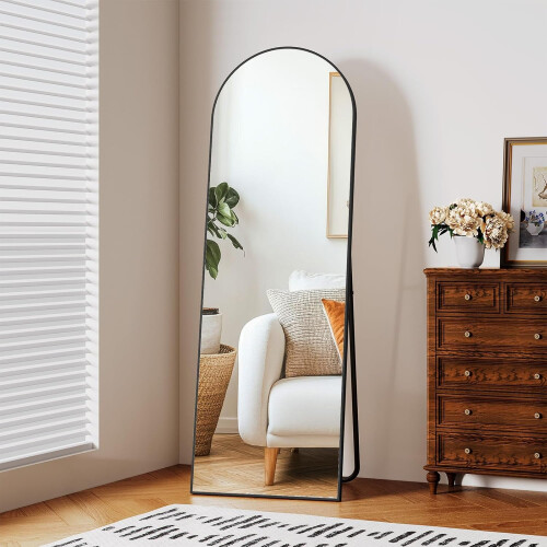 150x50cm Arched Full Length Floor/wall Mirror Blac 1