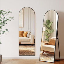150x50cm Arched Full Length Floor/wall Mirror Blac