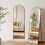 150x50cm Arched Full Length Floor/wall Mirror Blac 1