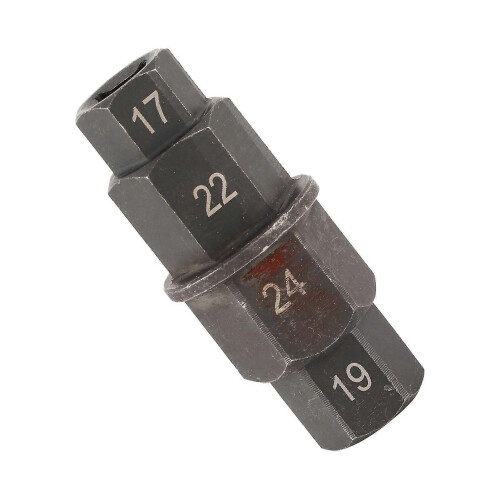 17/19/22/24mm Motorcycle Wheel Axle Removal Tool Spindle Disassembly Hex Key Iron