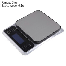 Digital Multifunction Stainless Steel Kitchen Scale LCD Electronic Medicine Weighing Scale 2kg/0.1g