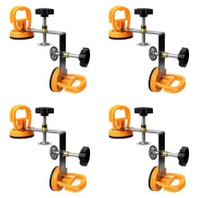 4X Colocador de juntas de encimera de 90 Colocador de piedra de ángulo recto Acero inoxidable Doble ventosa Naranja