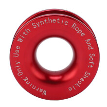 Anneau de récupération rouge 41000 lb pour treuil, compatible avec les manilles souples de 7/16 et 1/2 po et les cordes de 3/16, 1/4 et 3/8 po