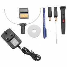 Kit de herramientas eléctricas 3 en 1 para cortar espuma, 100-240 V, 24 W, con cable caliente para tallado DIY, enchufable, color negro/azul.