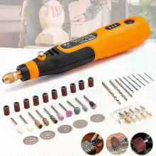 Kit de 46 piezas de miniherramienta rotativa Dremel recargable por USB, juego multifuncional de grabado y amoladora.