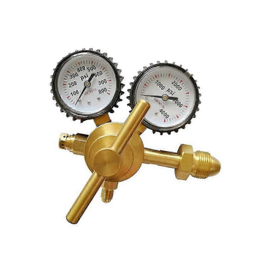 Professional Heavy-Duty Nitrogen Gas Regulator for Metalwork Brazing Applications Gold